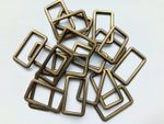 30mm Rectangle Rings Loops Metal Aged Brass Fasteners Rectangular D Ring D32