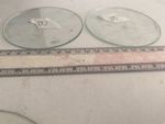 2 RAILWAY LAMP OR CLOCK GLASS 100MM DIA 2MM THICK  VGC