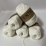 Vintage Cotton DK Yarn for Knitting/Crochet 5 x 100 grams V 58 cream 