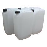 4x25L LITRE PLASTIC WATER CONTAINER CARRIER FOOD DRUM JERRYCAN NEXT DAY DELIVERY