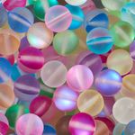 120Pcs Synthetic Moonstone Energy Gemstone Stone 8mm Semi-Precious Crystal Beads