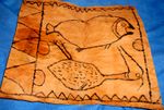 VINTAGE 1930s TAPAS CLOTH HANDMADE FROM TREE BARK SOLOMON ISLANDS 24 X 21 INCH
