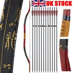 Archery Traditional Recurve Bow 15-50lbs Mongolian Horse Bow Hunting Arrows R/LH