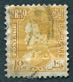 IRAQ 1934-8 10f yellow SG178 used NG King Ghazi #C01