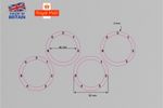 STOVE COOKER HOB DIAL STICKERS DECAL NUMBERS 1-6 CLOCKWISE WITH ZERO AT TOP
