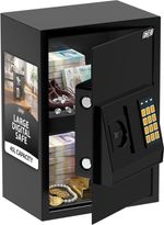 LARGE STEEL SAFE DIGITAL KEY ELECTRONIC SECURITY HOME OFFICE MONEY SAFETY BOX