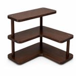 3-Tier Corner Shelf Space-Saving Wooden Desktop Organizer Freestanding for Desk