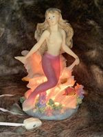 Mermaid Lighted Figurine W/Decorative Marine Life And Vibrant Coral- Montefiori