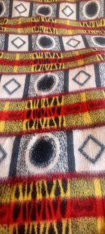 Vintage Groovy Eurotex Brightly Coloured Wool Blanket Abstract 135cm X 185cm
