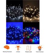 Outdoor X'mas Fairy String Lights with 400LED 40M+10M Lead,8Hrs Timer and 8Modes