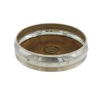 Sterling Silver Turned Wooden Bottle Coaster Vintage 1977 London