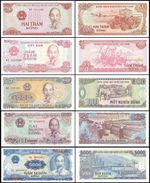 Set of 5 Vietnam Uncirculated Banknotes 200 500 1000 2000 5000 Dong UNC  UK Post