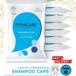 DYMACARE Rinse Free Shampoo Cap Microwaveable with Conditioner Pack of 6 Caps