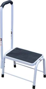 Multi Purpose Step Stool with Handrail Anti-Slip Feet Home Bathroom Kitchen