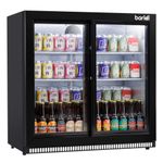 Beer Drinks Bar Fridge Baridi DH273 Sliding Double Door, 190L Capacity B