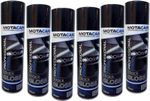 6x Gloss Black Spray Paint Fan Nozzle Wide Durable Fast Drying Motacare 500ml