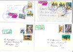 4X COVERS CERTIFIED PRIORITY REGISTERED FOOD POSTMARKS