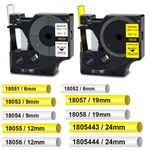 6mm-24mm Heat Shrink Tube Label for DYMO Rhino Wire Cable Tape 18051 18053 18054