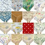 Wipe Clean Tablecloth PVC Vinyl Cover Wipeable Waterproof Table Cloth Protector