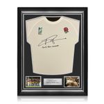 Jonny Wilkinson Signed England Rugby Shirt: 2003 Inscription. Superior Frame