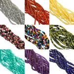 Natural Round Semi-precious Gemstone Beads Jewellery Making 4 mm Small 90cps