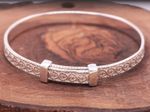 Sterling Silver Baby / Child Birthday Naming Christening Expandable Bangle Gift