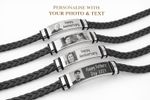 Personalised Photo Bracelet Engraved Image Text Birthday Anniversary Gift daddy