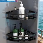 2 Pack Corner Shower Caddy Bathroom Organizer Storage Shelf No Drilling Rack