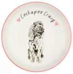 🔥NEW🔥A Tale of Tails Dog Breeds Glass 'Cockapoo Crazy' Ceramic Trinket Dish