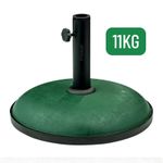 GREEN CONCRETE ROUND UMBRELLA PARASOL BASE STAND PATIO OUTDOOR GARDEN HEAVY 11KG