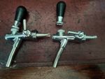 2x G5/8 Chrome Beer Taps With Adjustable Flow