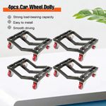 Car Wheel Dollies Set of 4 with 360° Swivel Castors 6000lb Vehicle Mover Skates