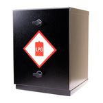 CAMPERVAN CAMPINGAZ STEEL SAFETY GAS LOCKER FOR 907 904 BOTTLE MOTORHOME (BLACK)