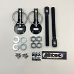 Pair Grayston Bonnet Pin Kit Competition Alloy, Brisca, Race, Rally  BLACK