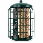 3 in 1 Squirrel Proof Wild Bird Feeder Metal Cage Seed Nut Feeding Station