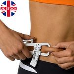 Body Fat Loss Tester Caliper | Fitness Clip Skinfold Measurement Tool Chart UK
