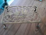 Lovely Victorian Brass Trivet With Bird Motif