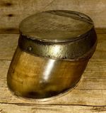 Edwardian Taxidermy 'Dolly' Horse Hoof Inkwell Silver Plated Hinged Top & Shoe
