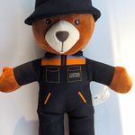 JCB Teddy Bear Plush Stuffed Animal with Clothes & Hat Brown/Black/White