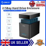 ORICO 2/5 Bay Hard Drive Enclosure USB3.0/Type C to SATA for 3.5in HDD SSD