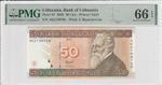 LITHUANIA, 50 LITU 2003, PICK 67, PMG 66 EPQ