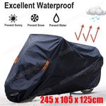 XXL Heavy Duty Motorbike Motorcycle Cover Waterproof Rain Snow Dust UV Protector