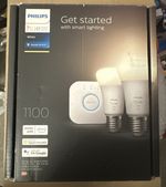 Philips Hue E27 1100lumens White Smart Starter Kit: 2 Bulbs + Bridge 🎄🎁