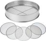 Fine Mesh Stainless Steel Garden Potting Bonsai Compost Soil Sieve With 5 Filter