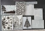 Mixed Christmas Embossing Folders x 9 - Snowflakes, Tree, Buildings, Scenes