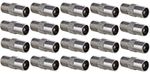 20 x Screw on F Socket Female to TV Aerial Male Coax Plug Adaptor / Connector