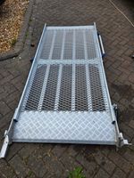 Folding Aluminium Multi-Fold Access Ramp, Anti-Slip Mesh Surface, Silver