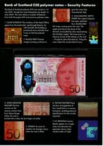 2021 Bank of SCOTLAND £50 POLYMER in FOLDER-  Low Serials - Limited Packs!