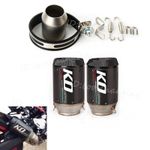 Slip-on Exhaust Pipe Muffler Tips Carbon Fiber 60.5mm Silencers 2.36" Motorcycle