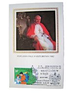 Benham Silk Postcard. Pope John Paul II VisitsBritain 1982. VG.